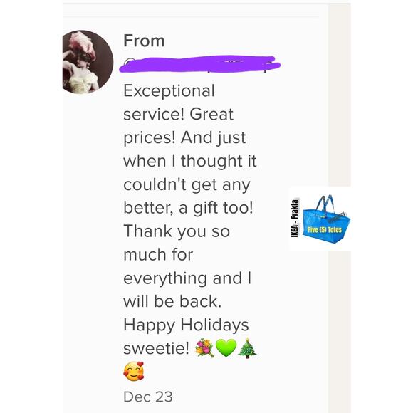 IKEA FRAKTA 5 Large Blue Reusable Shopping Bag Laundry Sturdy Tote Storage New - Picture 4 of 9